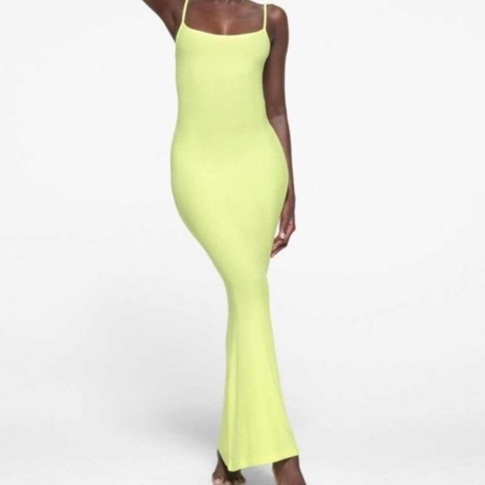SKIMS Vibrant Lime Maxi Dress